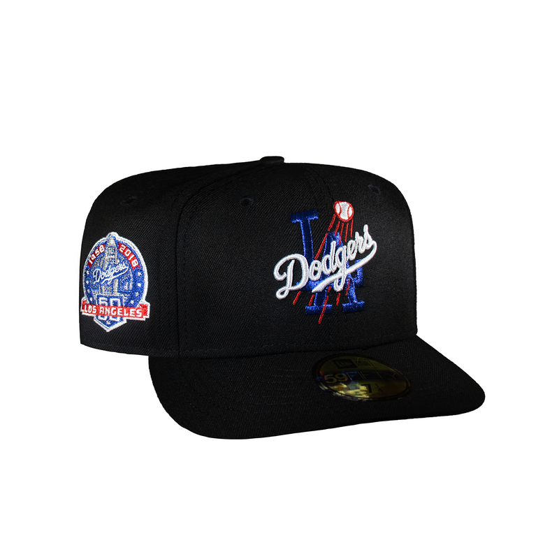 Los Angeles Dodgers Blue Metallic Logo All Black 60Th