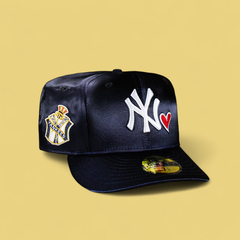 New York Yankees Heart Navy Satin 1951 World Series