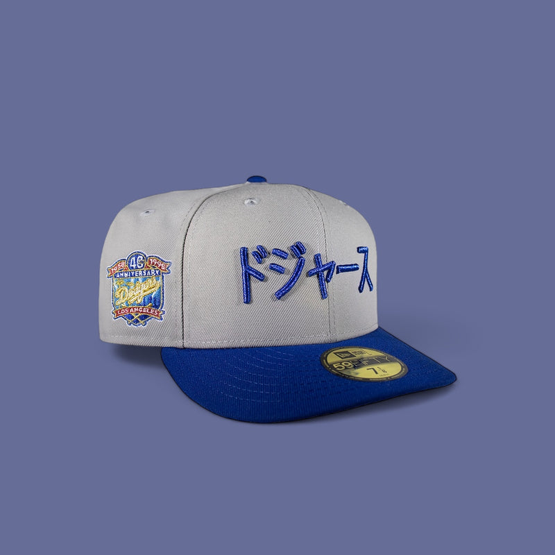 Los Angeles Dodgers Katakana Grey and Blue 40th