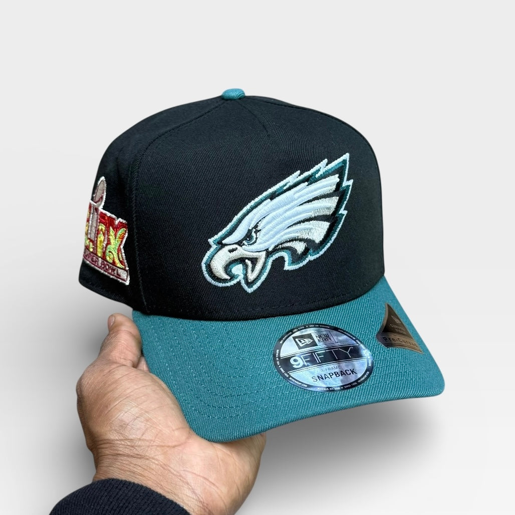 Philadelphia Eagles Black and Green 950 AFrame  LIX SB Snap Back