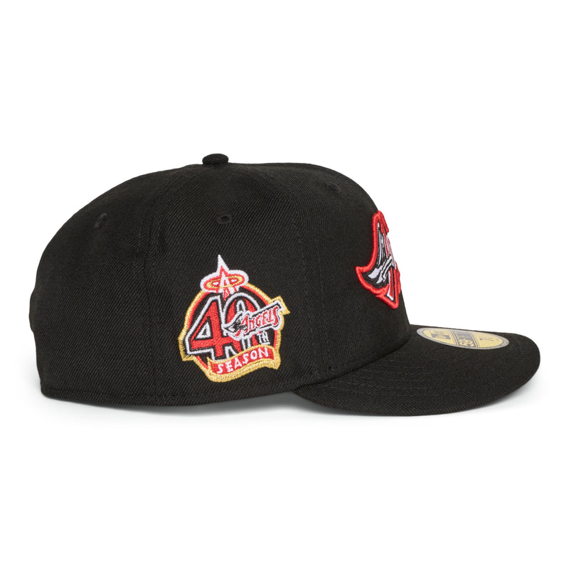 Anaheim Angels Winged Font Logo Red Outline 40Th Anniversary