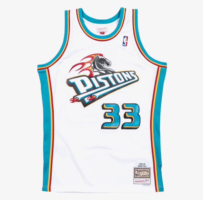 Detroit Pistons White Grant Hill Jersey