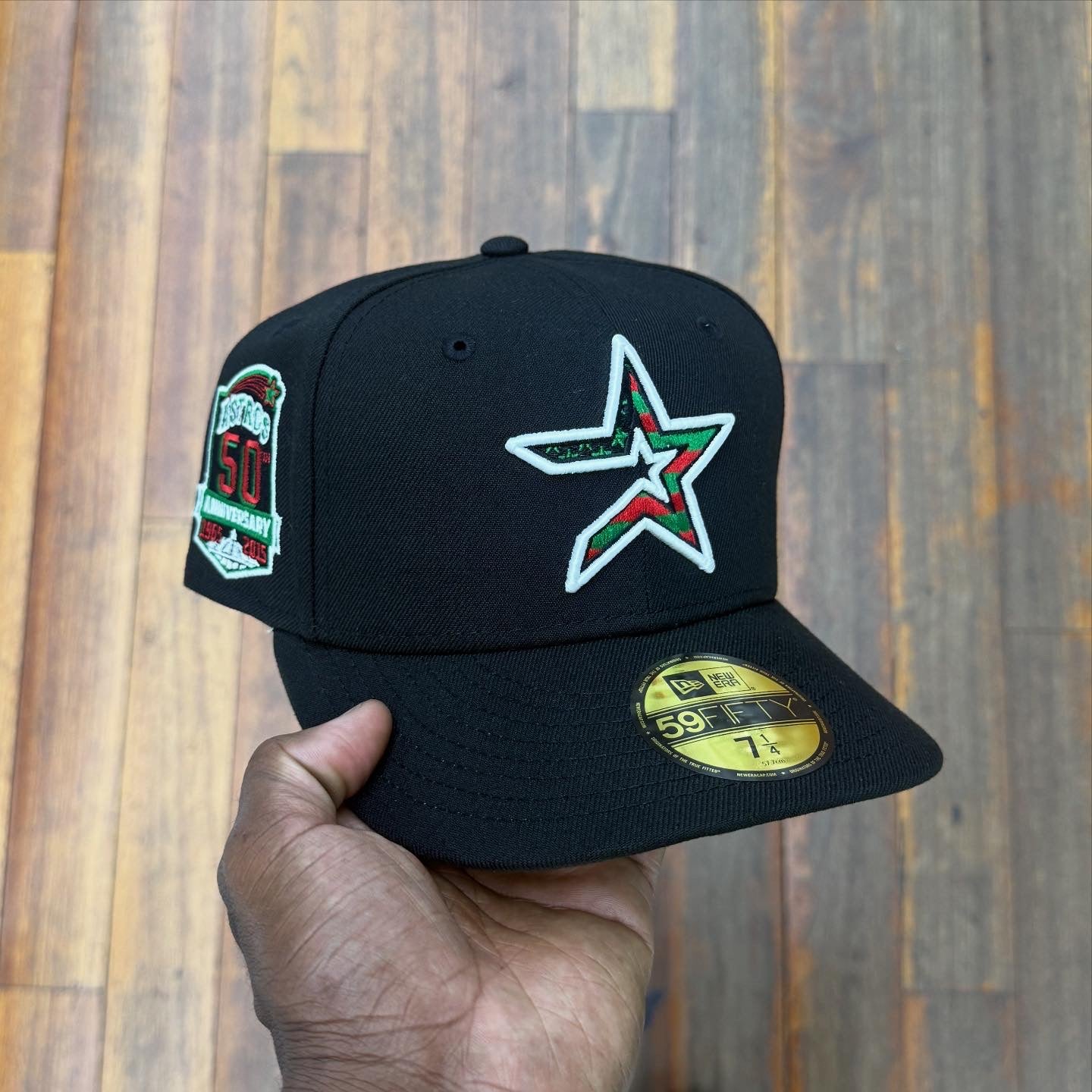 Houston Astros Black Pan Africa Flag logo 50Th Anniversary