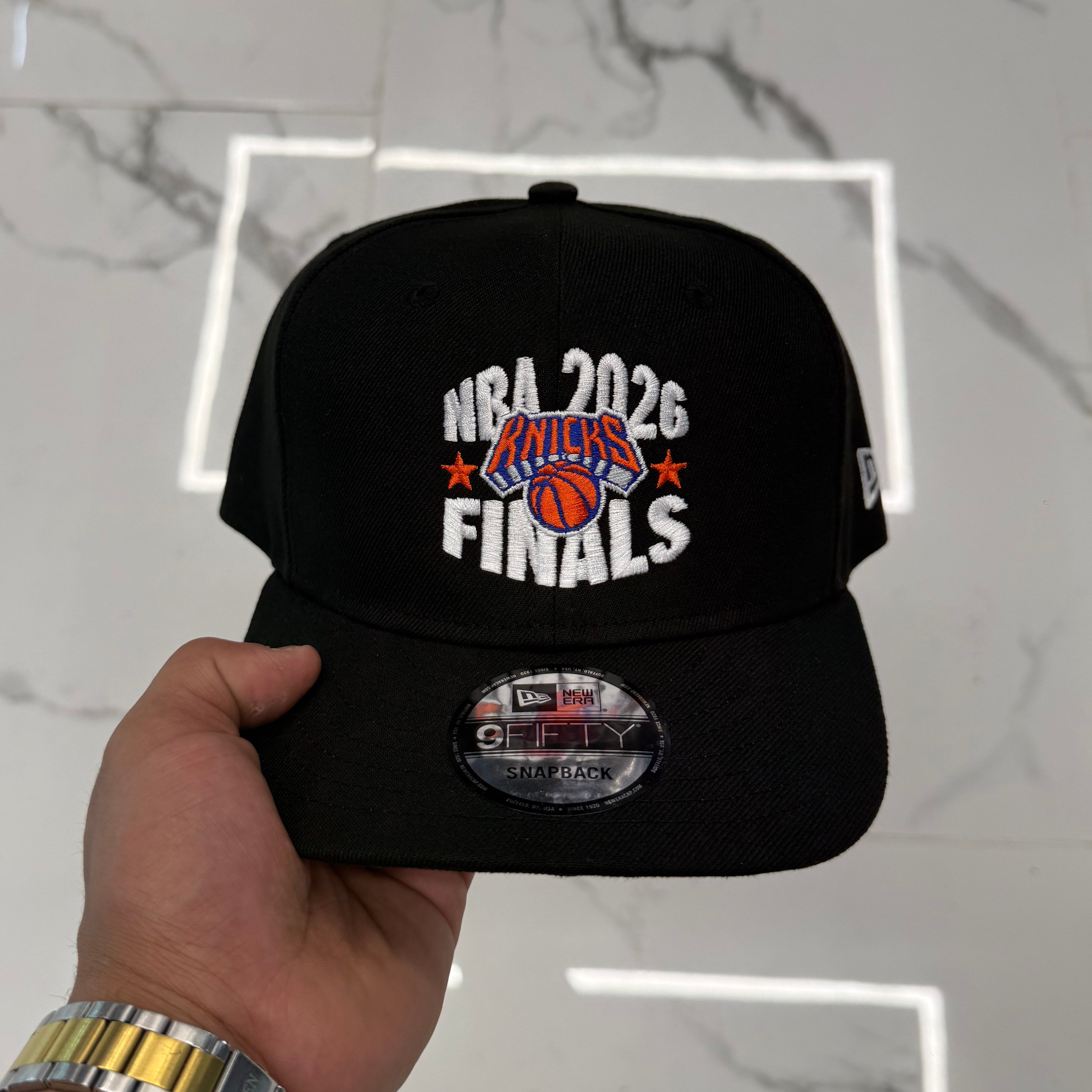 New York Knicks NBA 2026 Finals Black 950 Classic Snap Back