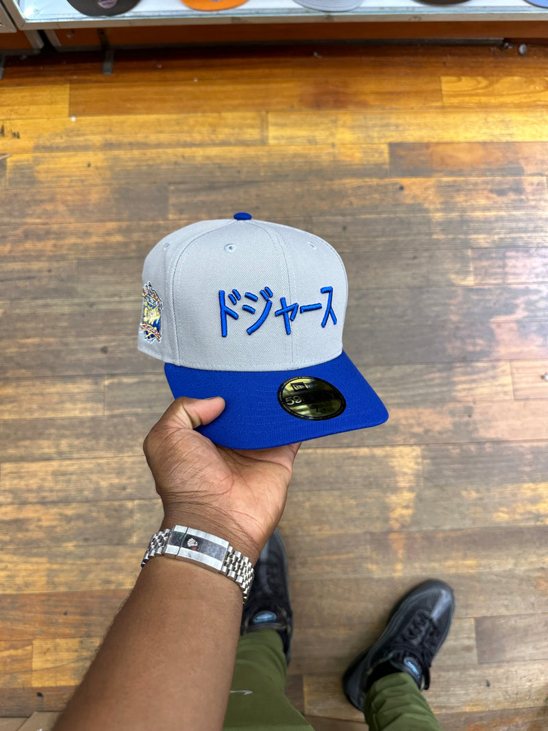 Los Angeles Dodgers Katakana Grey and Blue 40th