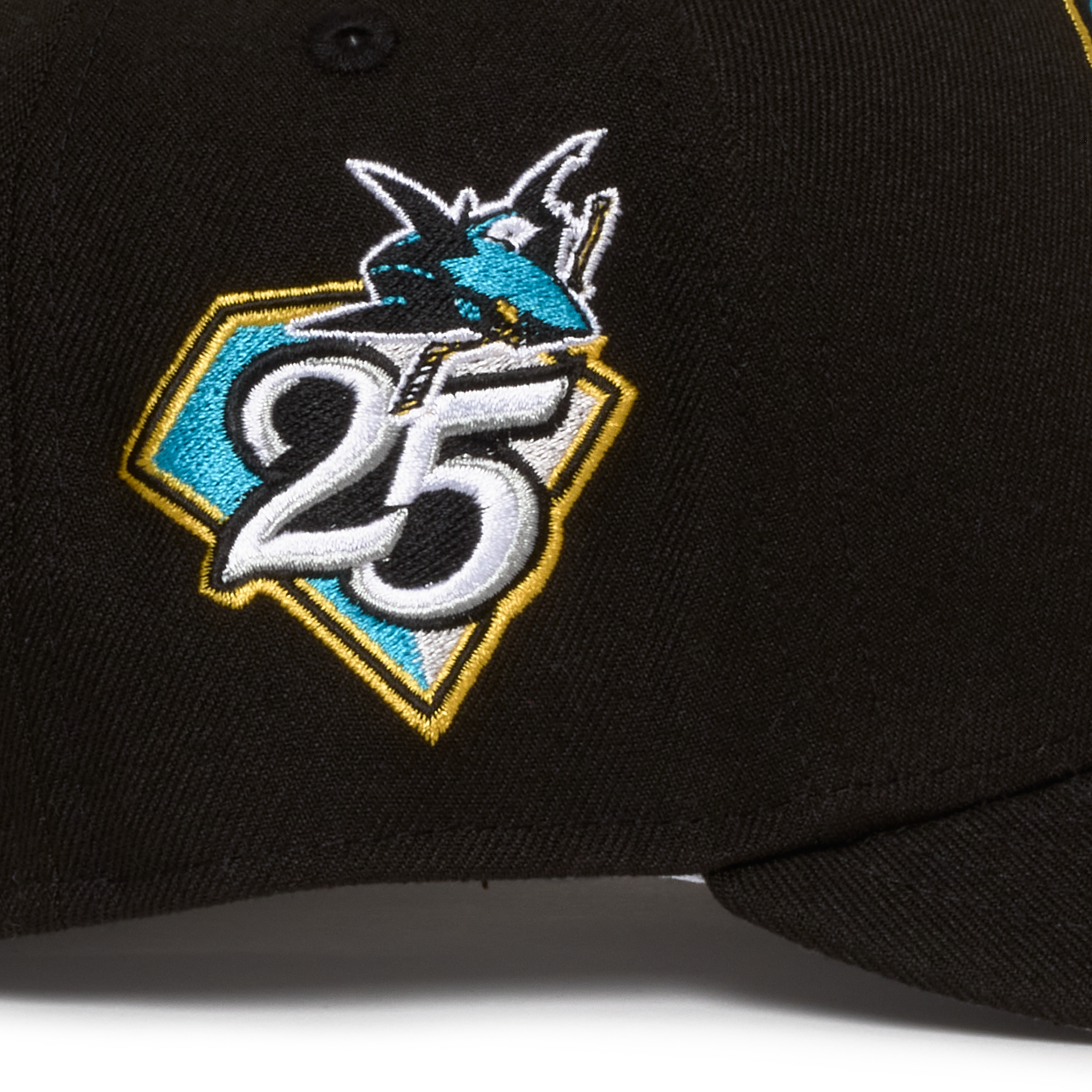 San Jose Sharks All Black SJ Logo 25 Years
