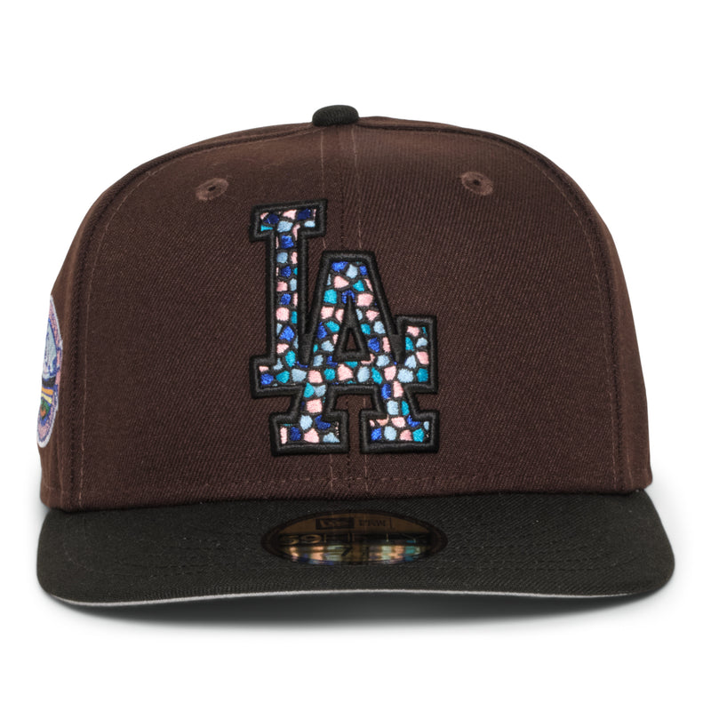 Los Angeles Dodgers Brown and Black Stain Glass 50Th Anniversary