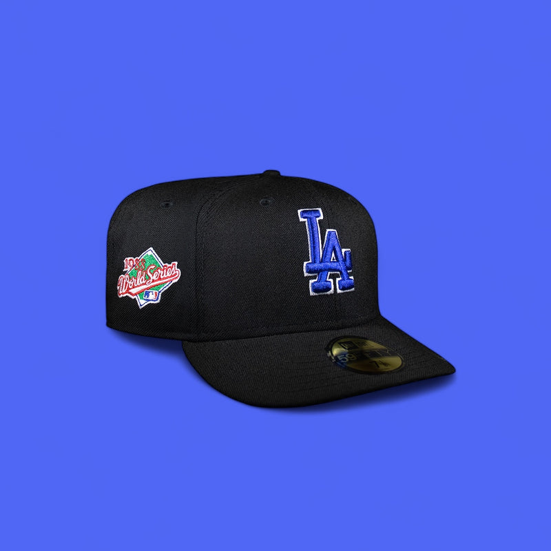 Los Angeles Dodgers All Black Blue Logo 1988 World Series