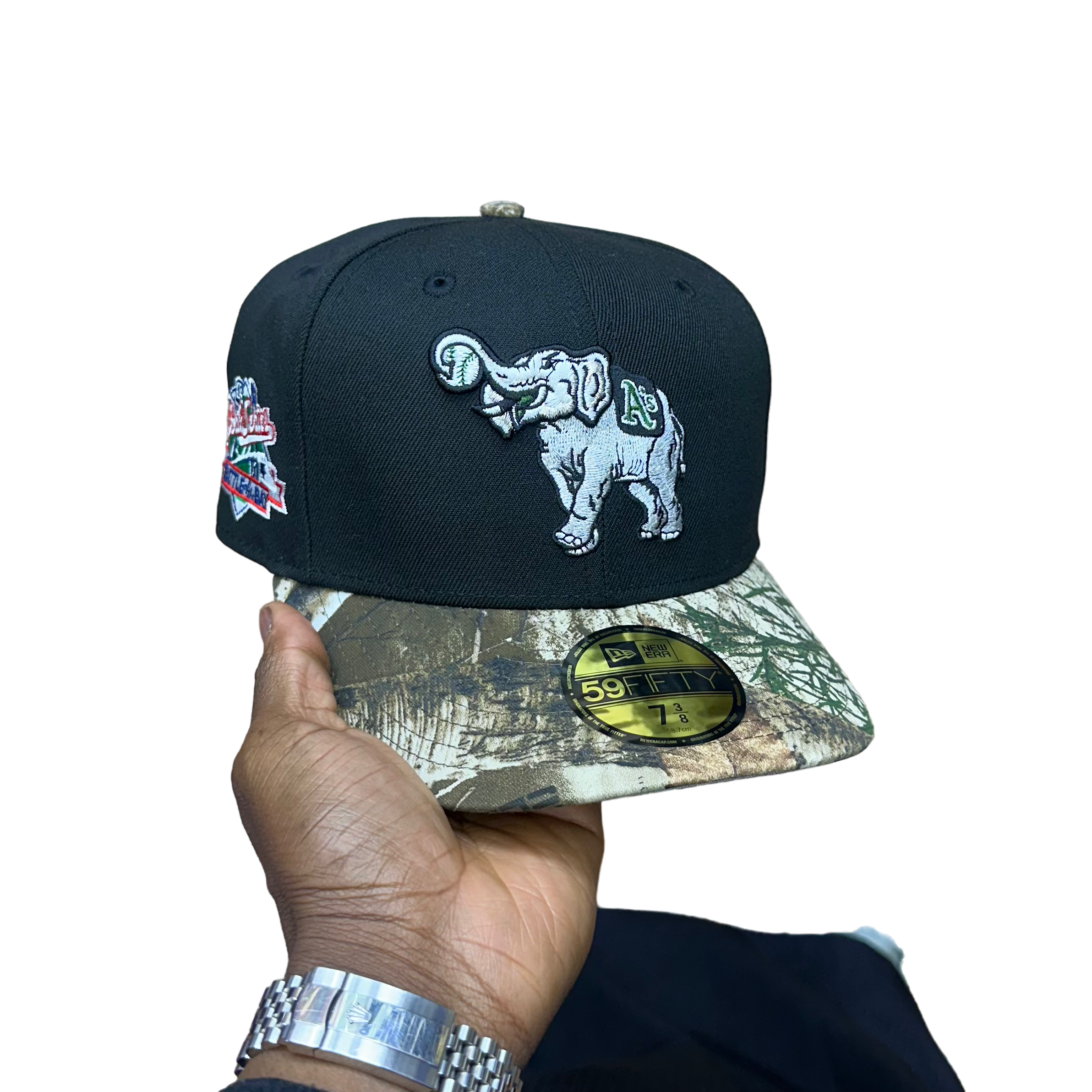 Oakland Athletics Black w/ Stomper and Real Tree 1989 Battle of The Bay