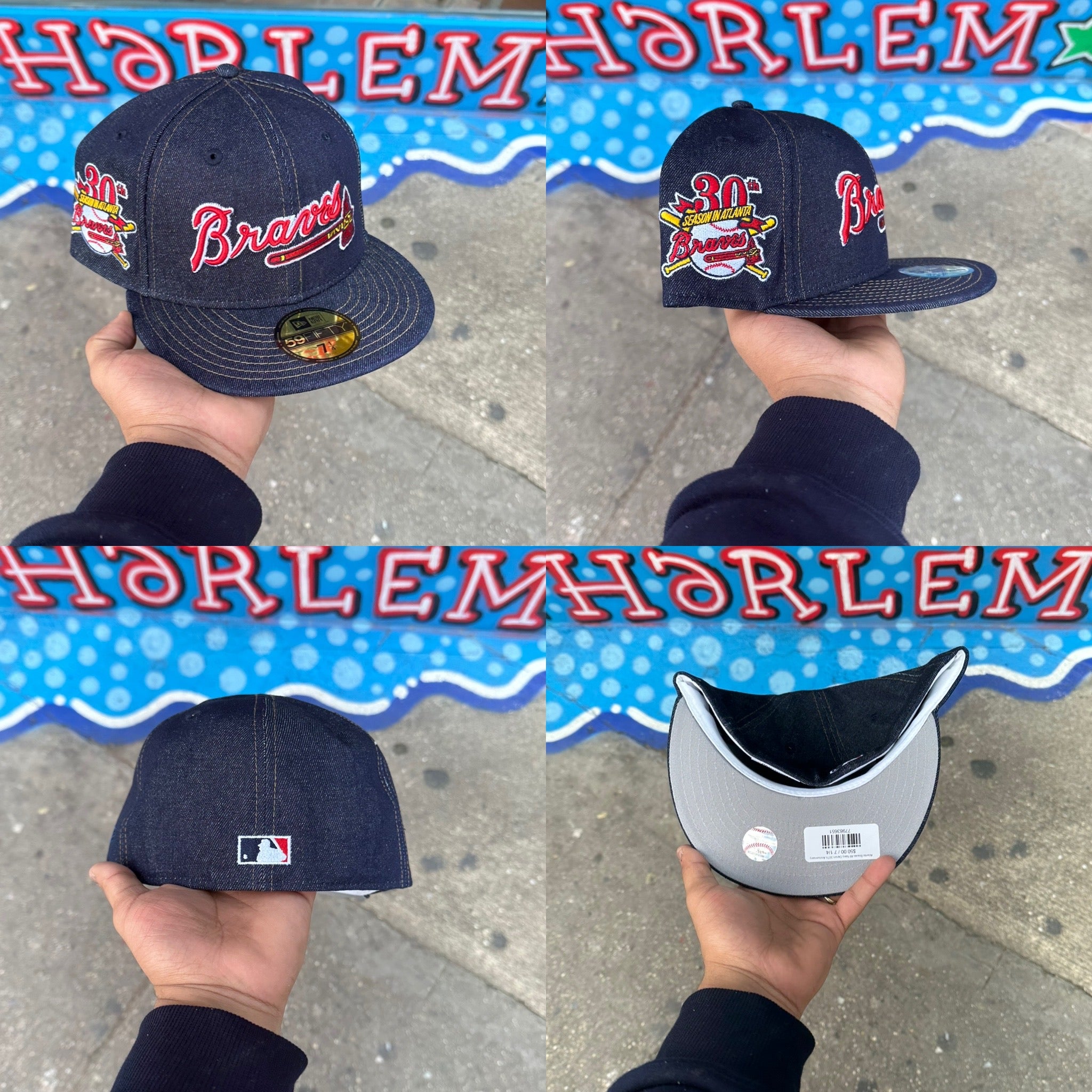 Atlanta Braves All Navy Denim 30Th Anniversary