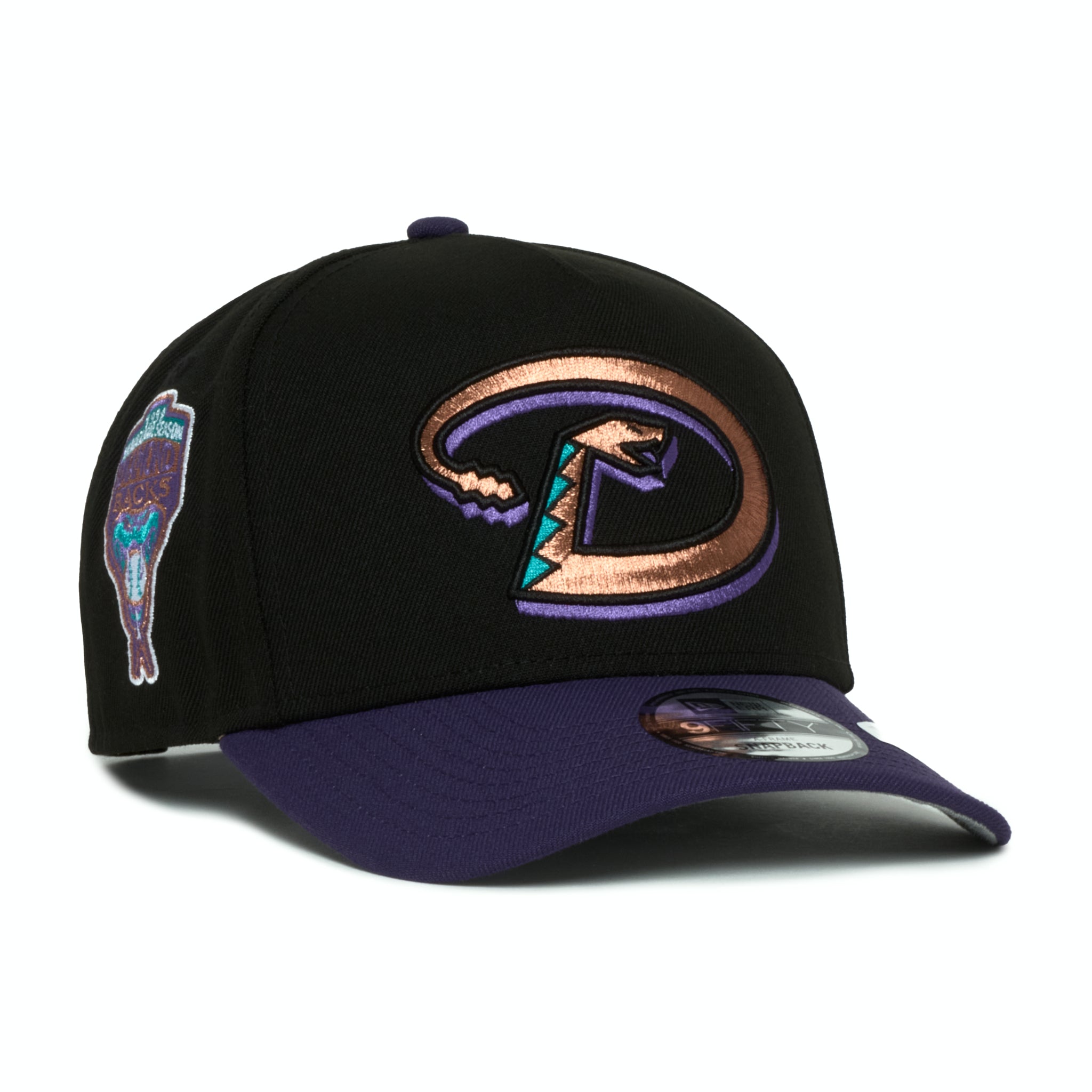 Arizona Diamond Backs Black and Purple 950 AFrame 1998 Inaugural Snap Back