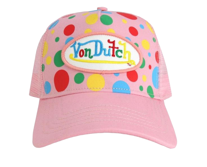 Von Dutch Pink Polka Dot Trucker