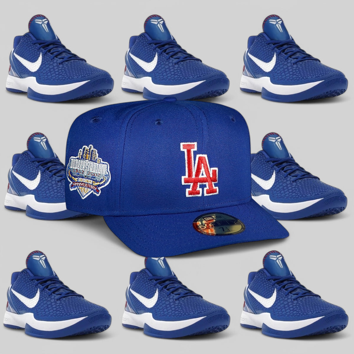 Los Angeles Dodgers All Royal Blue Red Logo 40th Anniversary – CAP