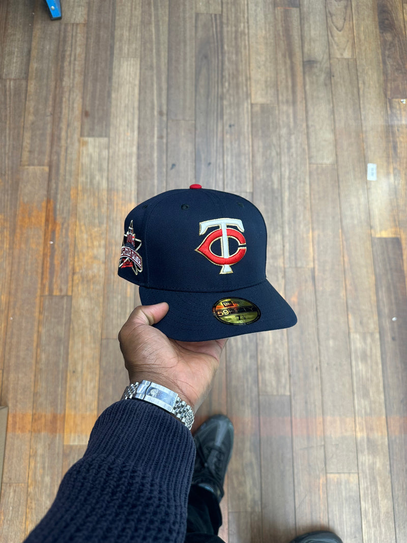 Minnesota Twins All Navy Blue "TC" Logo Gold Outline 85 ASG