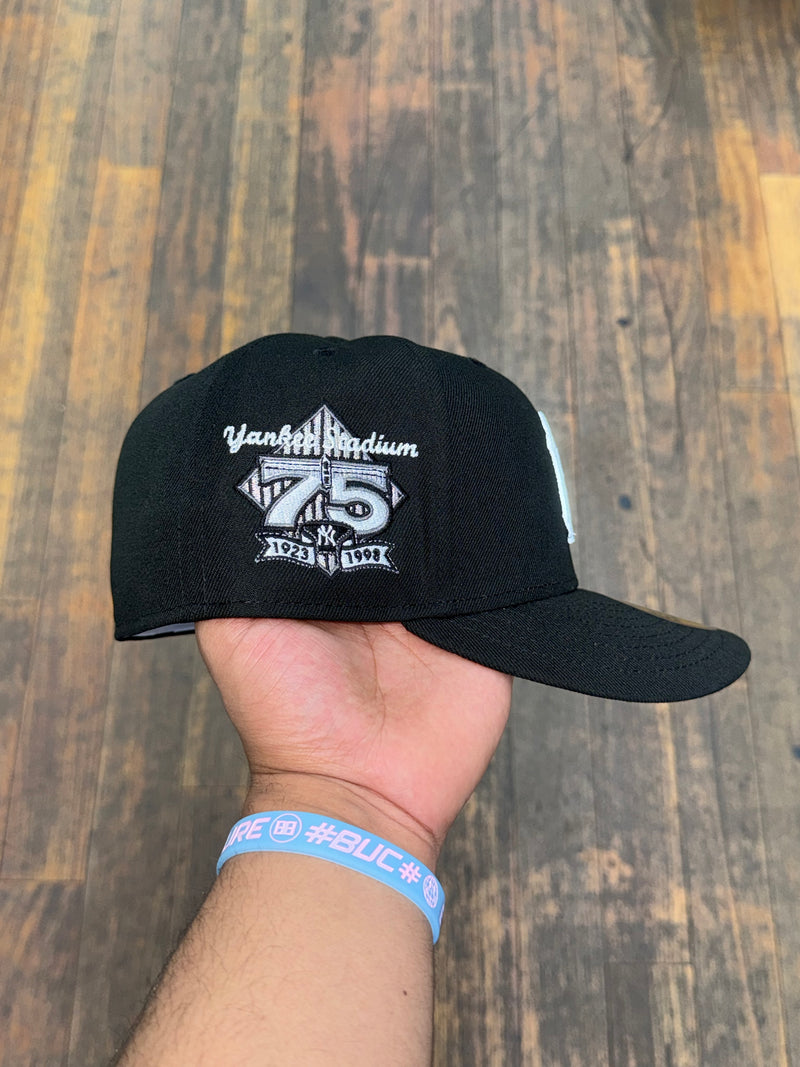 New York Yankees All Black Gradient Logo 75 Years