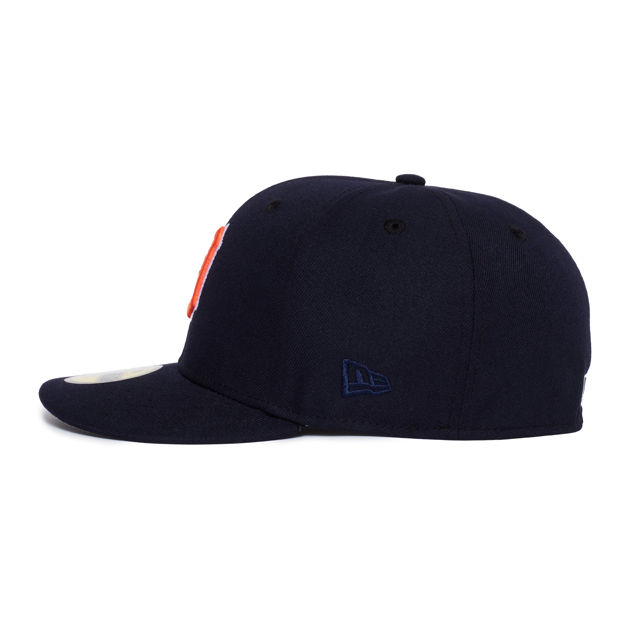 Detroit Tigers All Navy Orange Logo White Outline