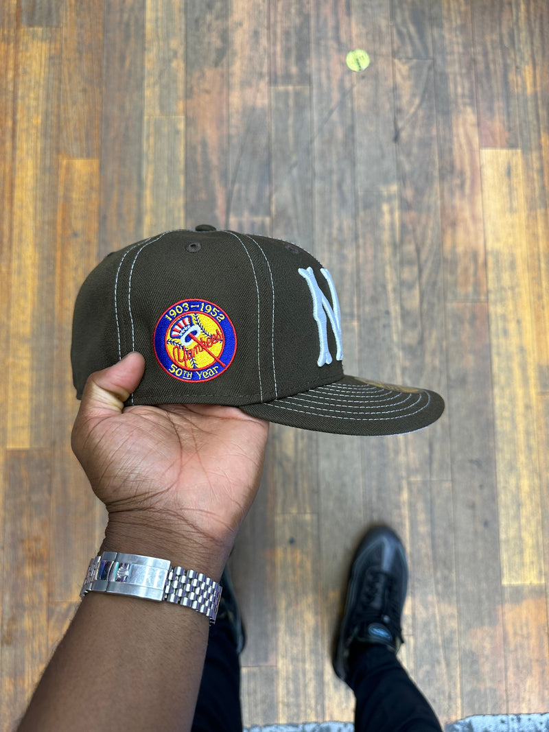 New York Highlanders Brown Contrast Stitching 50Th Anniversary