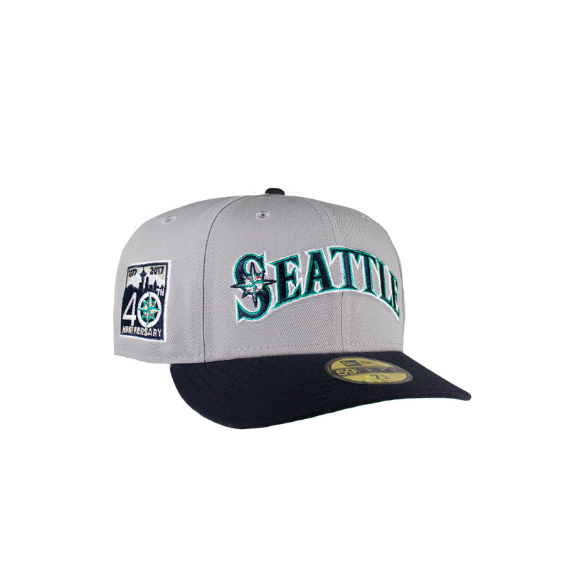 Seattle Mariners Grey & Navy Blue Font 40Th Anniversary