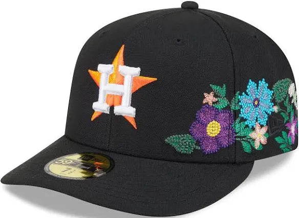 Houston Astros Black Floral Chain Stitch Green UV
