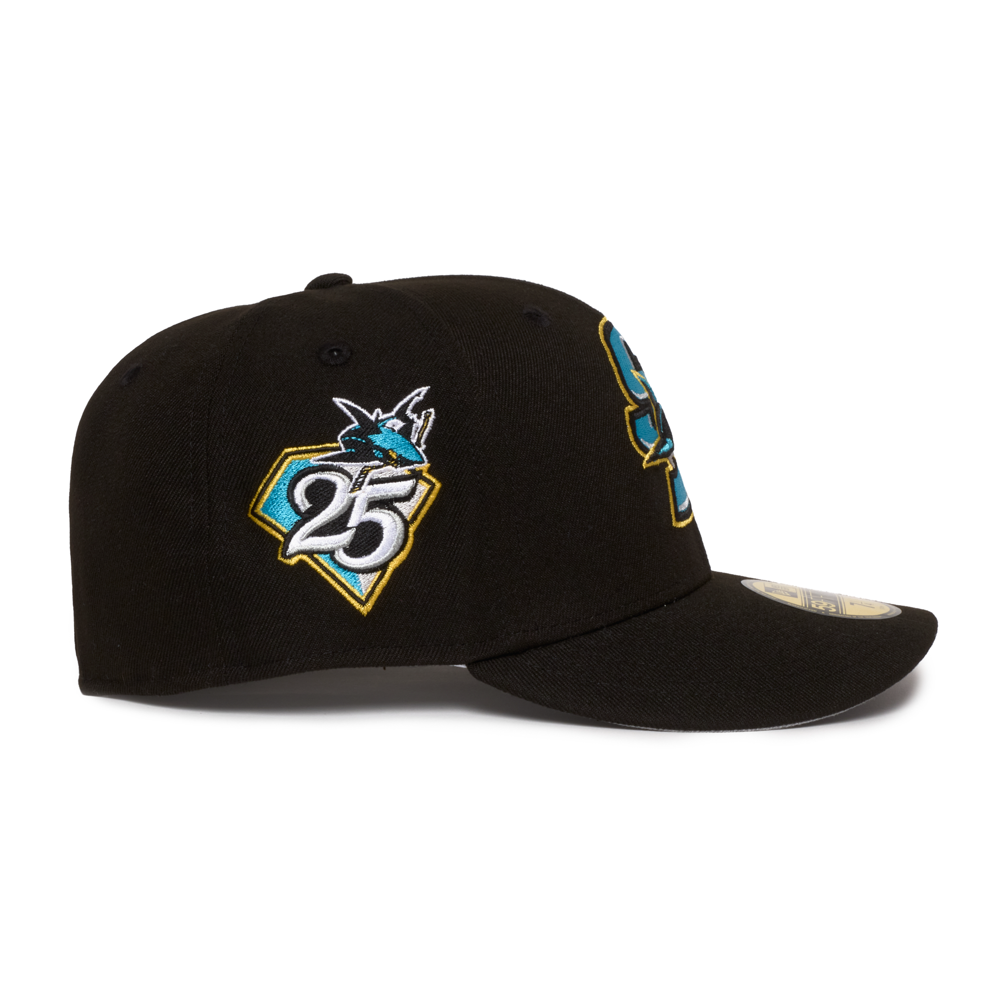 San Jose Sharks All Black SJ Logo 25 Years