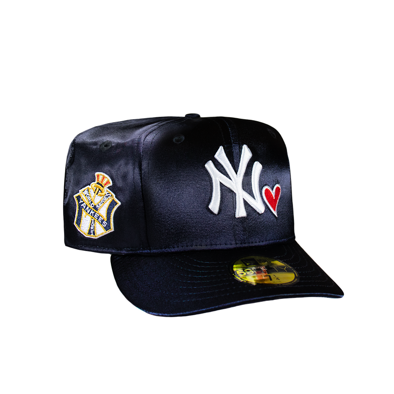 New York Yankees Heart Navy Satin 1951 World Series