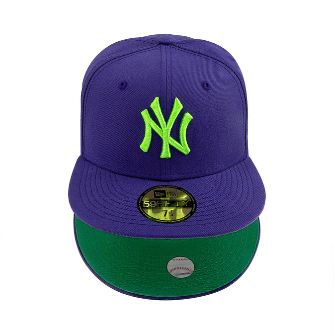 New York Yankees All Purple Lime Green Logo SWS