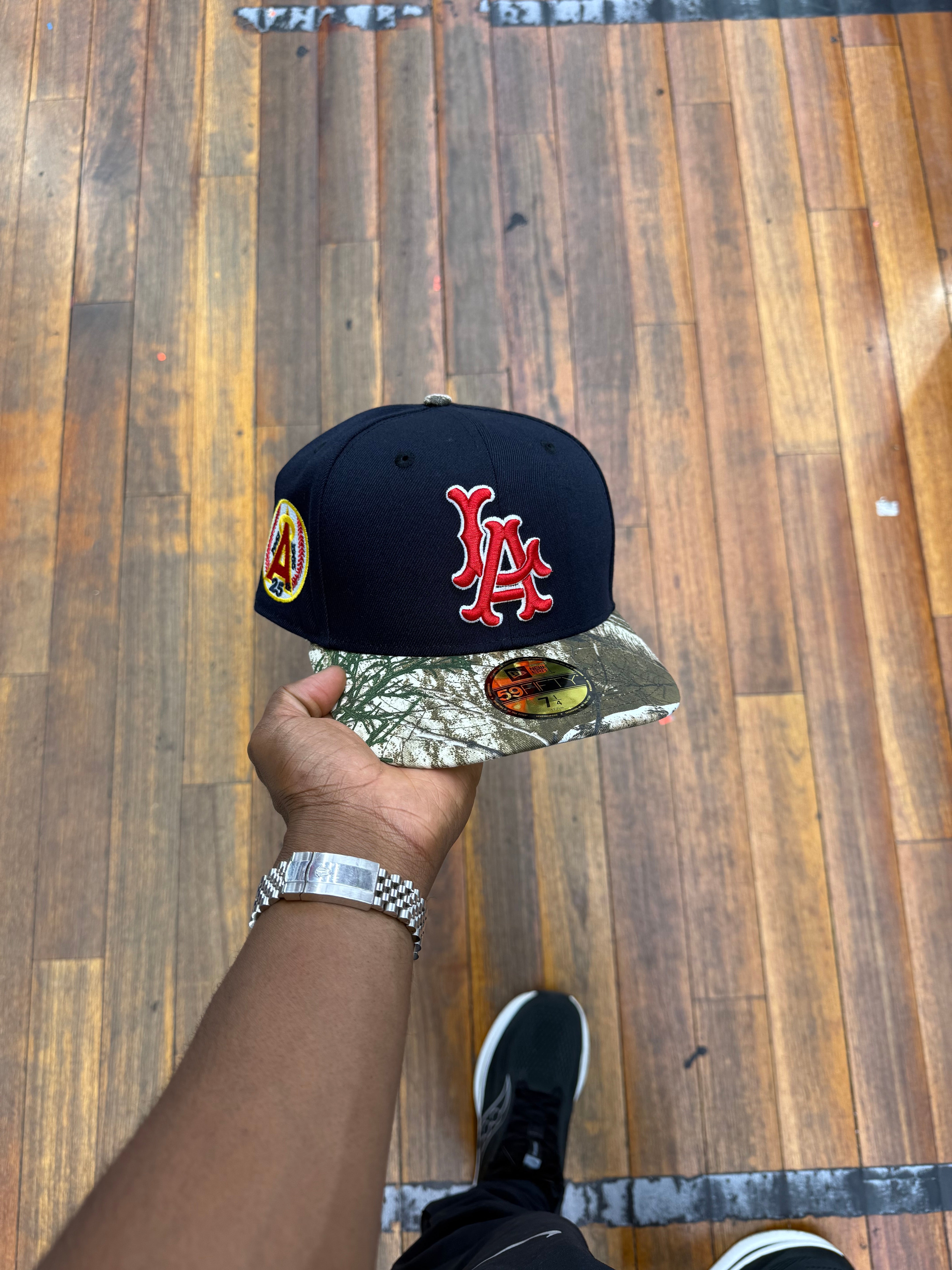 Los Angeles Angels Navy Blue and Real Tree