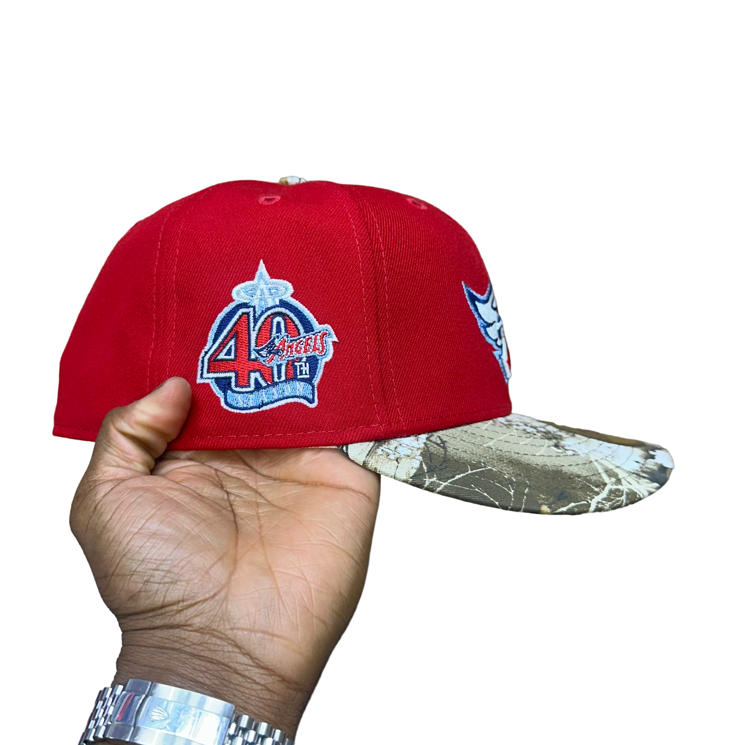 Anahiem Angels Red and Real Tree 40Th Anniversary