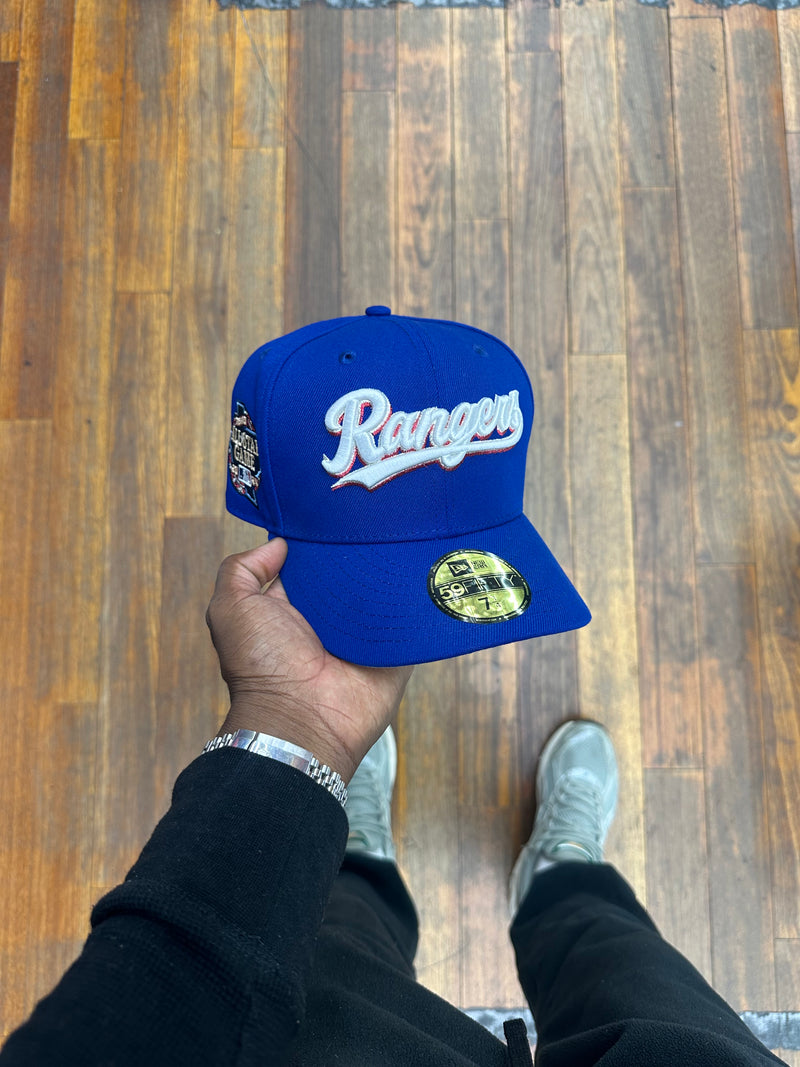 Texas Rangers All Royal Blue Script Logo 24 All Star Game