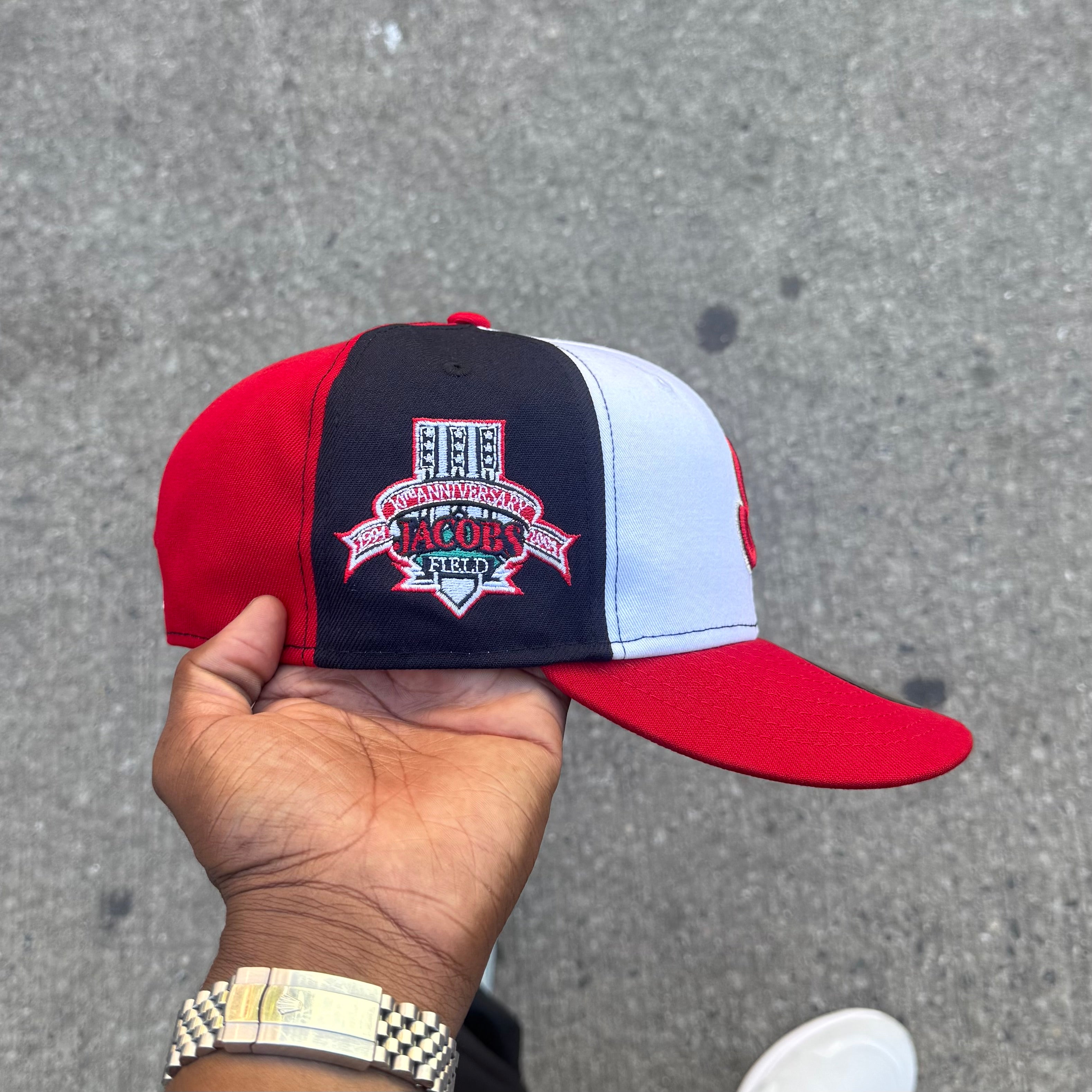 Cleveland Indians 3 tone White Red and Navy 10 Years