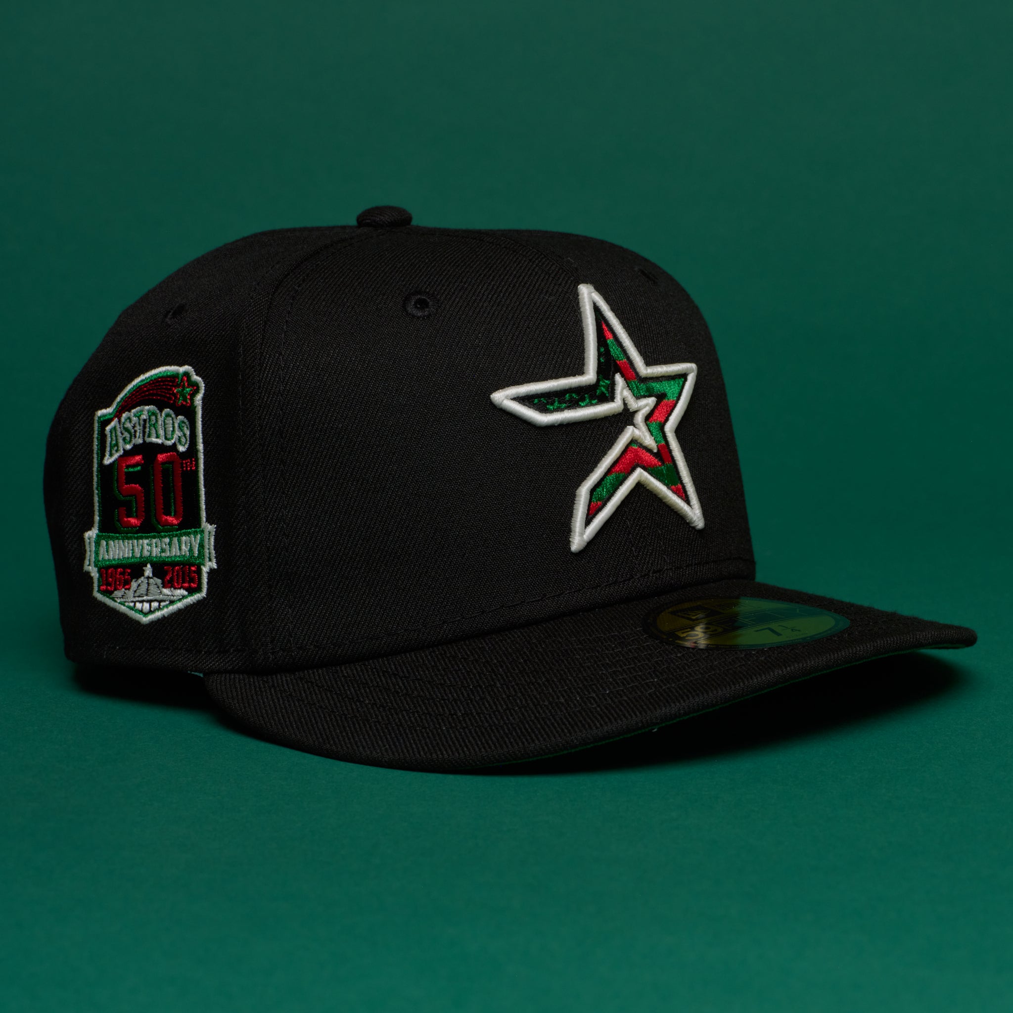 Houston Astros Black Pan Africa Flag logo 50Th Anniversary