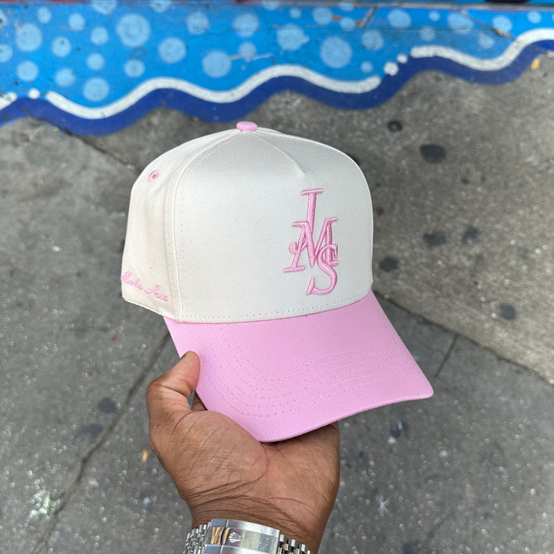 Just Make Sense “JMS” Chrome & Pink SnapBack