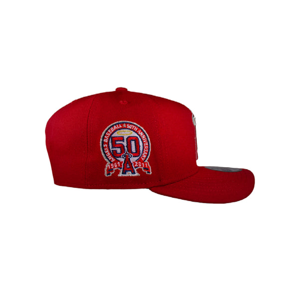 Anaheim Angels All Red 950 AFrame 50Th Snap Back