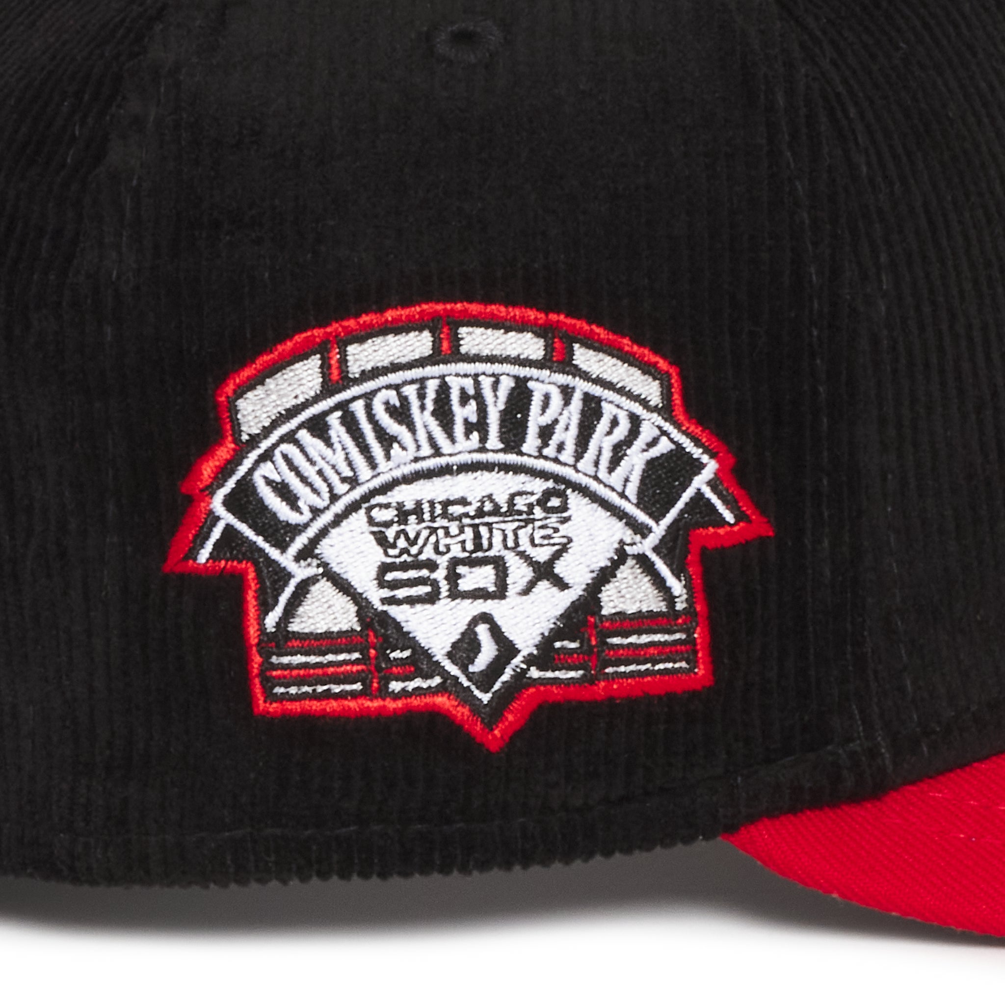Chicago White Sox Black Corduroy and Red Comiskey Patch Grey uv