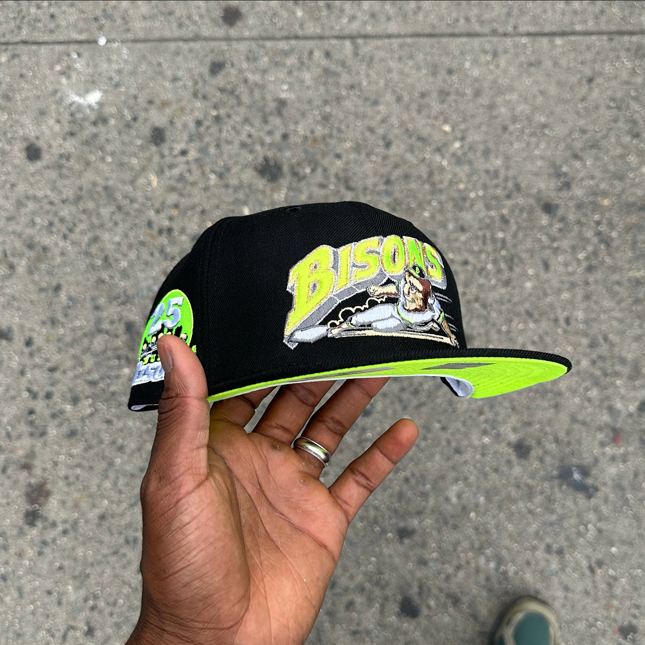 Buffalo Bison Black Lime green uv