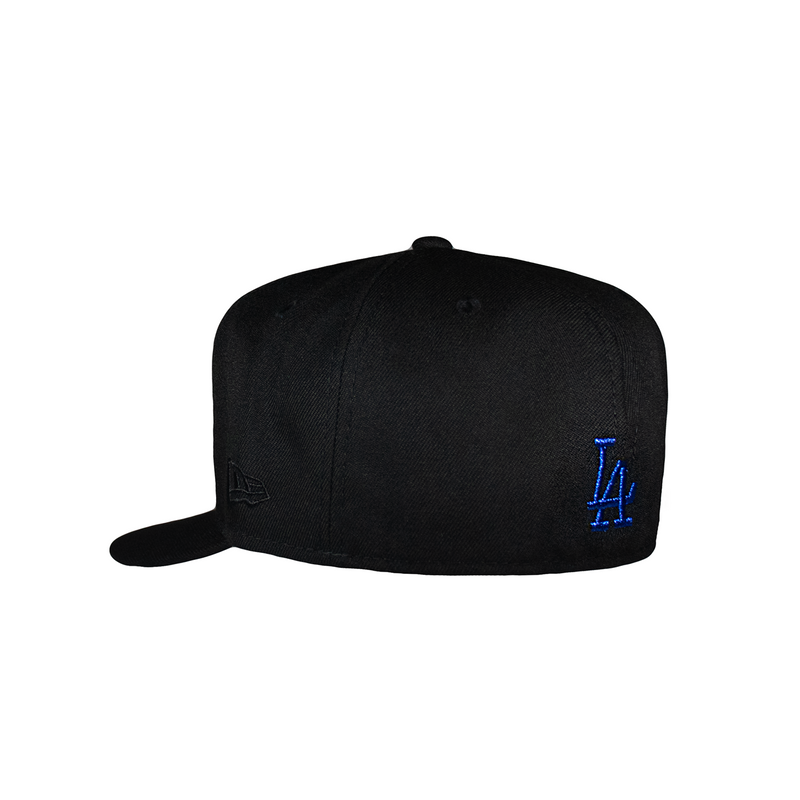 Los Angeles Dodgers Blue Metallic Logo All Black 60Th