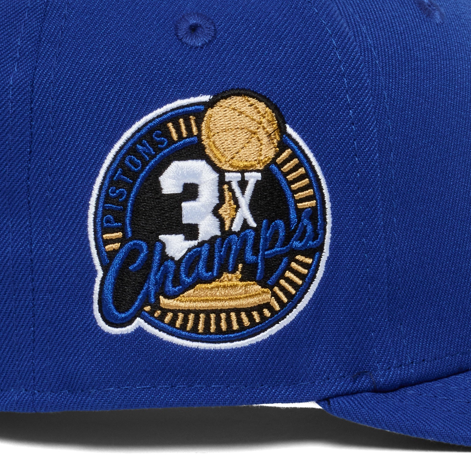 Detroit Pistons Majestic Blue 3X Cahmpions