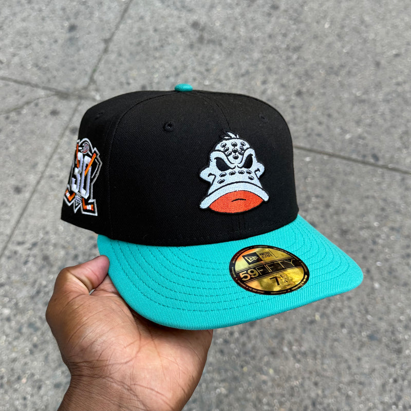 Anaheim Ducks Black and Teal Alter. Duck 30th
