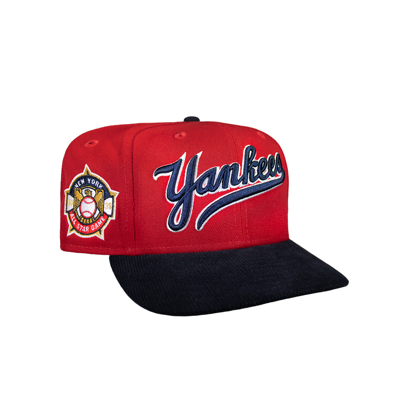 New York Yankees Red and Navy Corduroy Script 1939 ASG