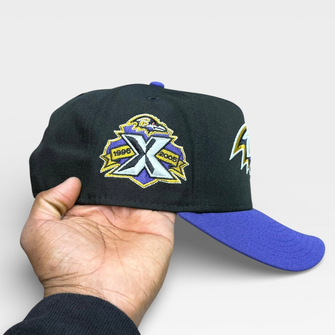 Baltimore Ravens Black and Purple X 10 Years 950 AFrame Snap Back