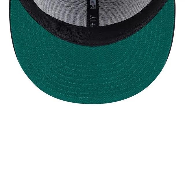 Anaheim Angels Black Floral Chain Stitch Green UV