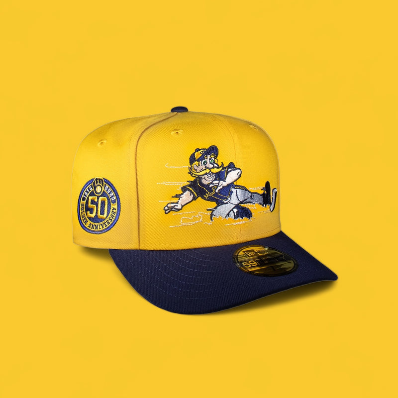 Milwaukee Brewers Slider Yellow and Navy 50Th Anniversary
