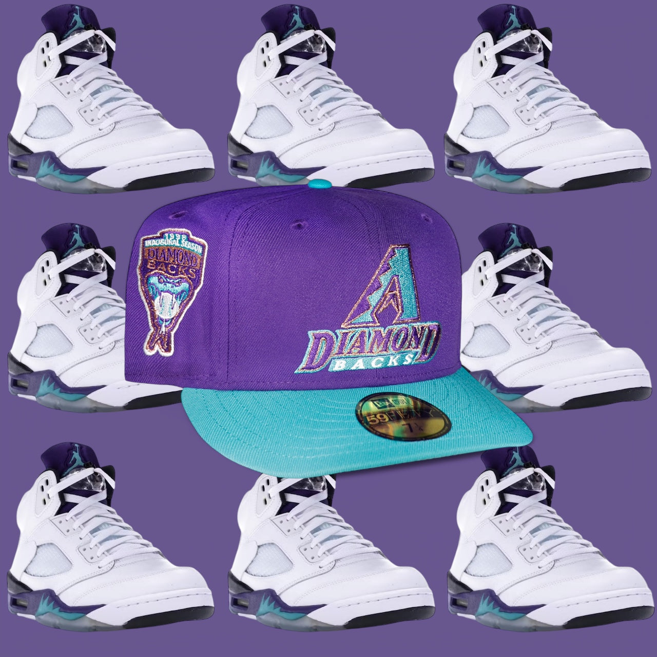 Arizona Diamond Backs Purple and Teal 1998 Inaugural