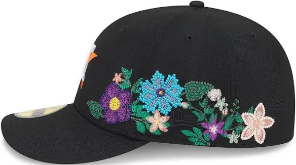 Houston Astros Black Floral Chain Stitch Green UV