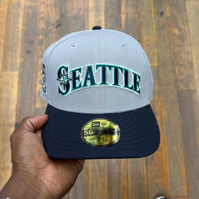 Seattle Mariners Grey & Navy Blue Font 40Th Anniversary