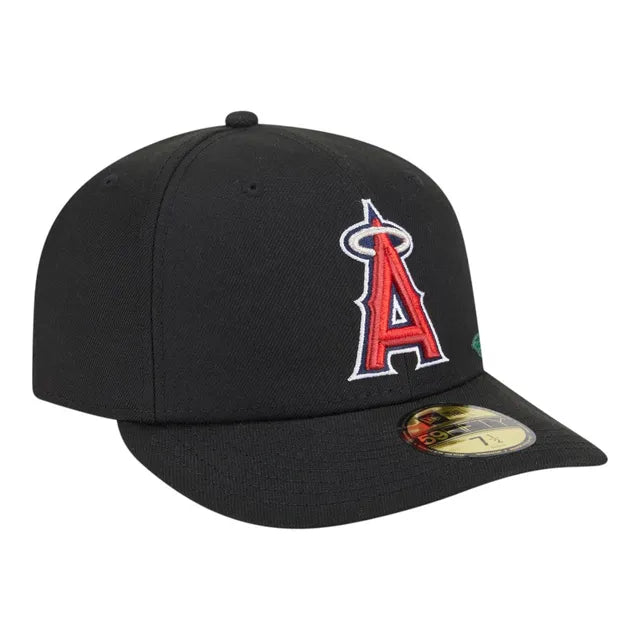 Anaheim Angels Black Floral Chain Stitch Green UV