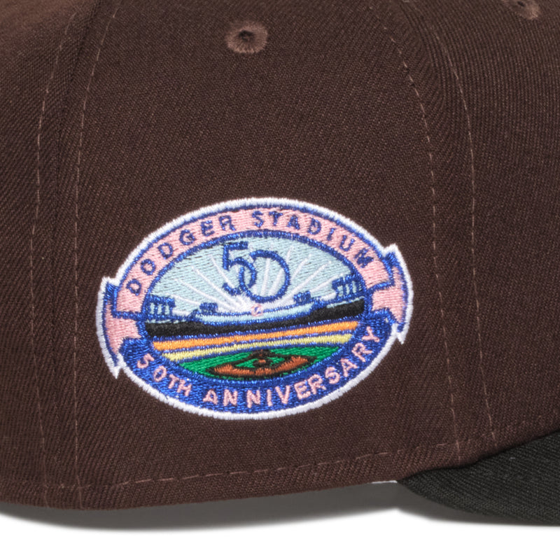 Los Angeles Dodgers Brown and Black Stain Glass 50Th Anniversary