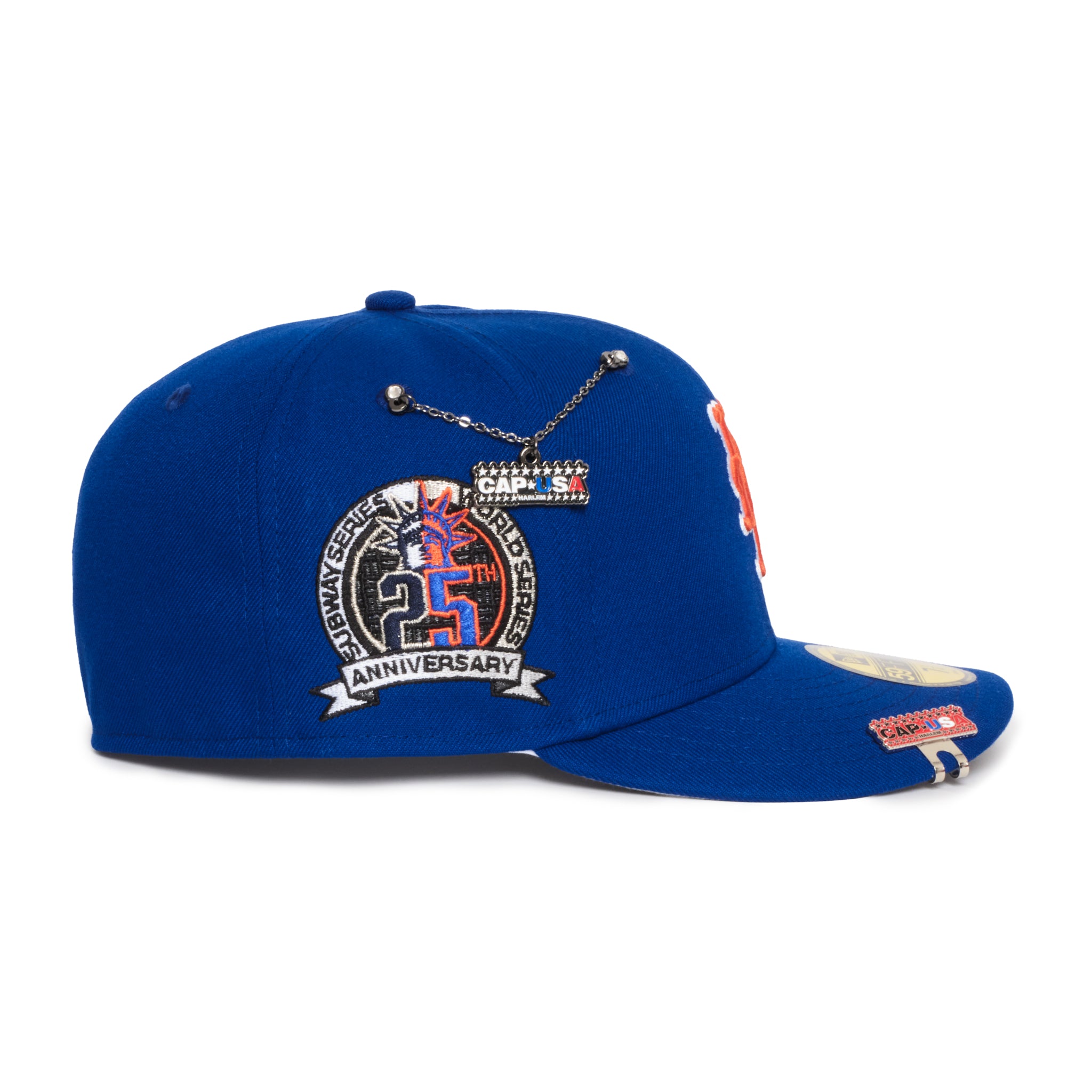 New York Mets All Royal White Outline Logo 25 Years Subway Series