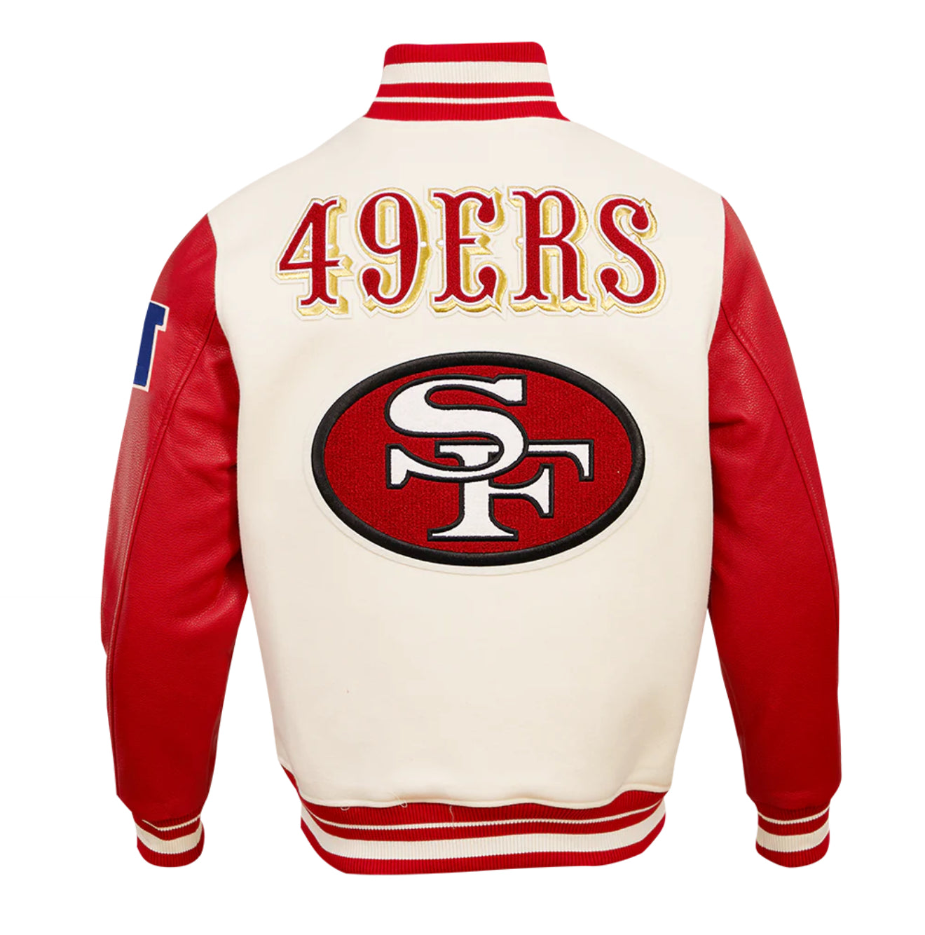 San Francisco 49ers Creme and White Varsity Jacket