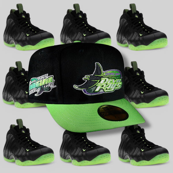 Tampa Bay Rays Black and Lime Green 98 Inaugural